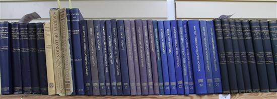 London Record Society - Monographs, gilt cloth, 20 various vols (nos 2-32, 1966-95) Calendar of Letter Books ... (65 books)